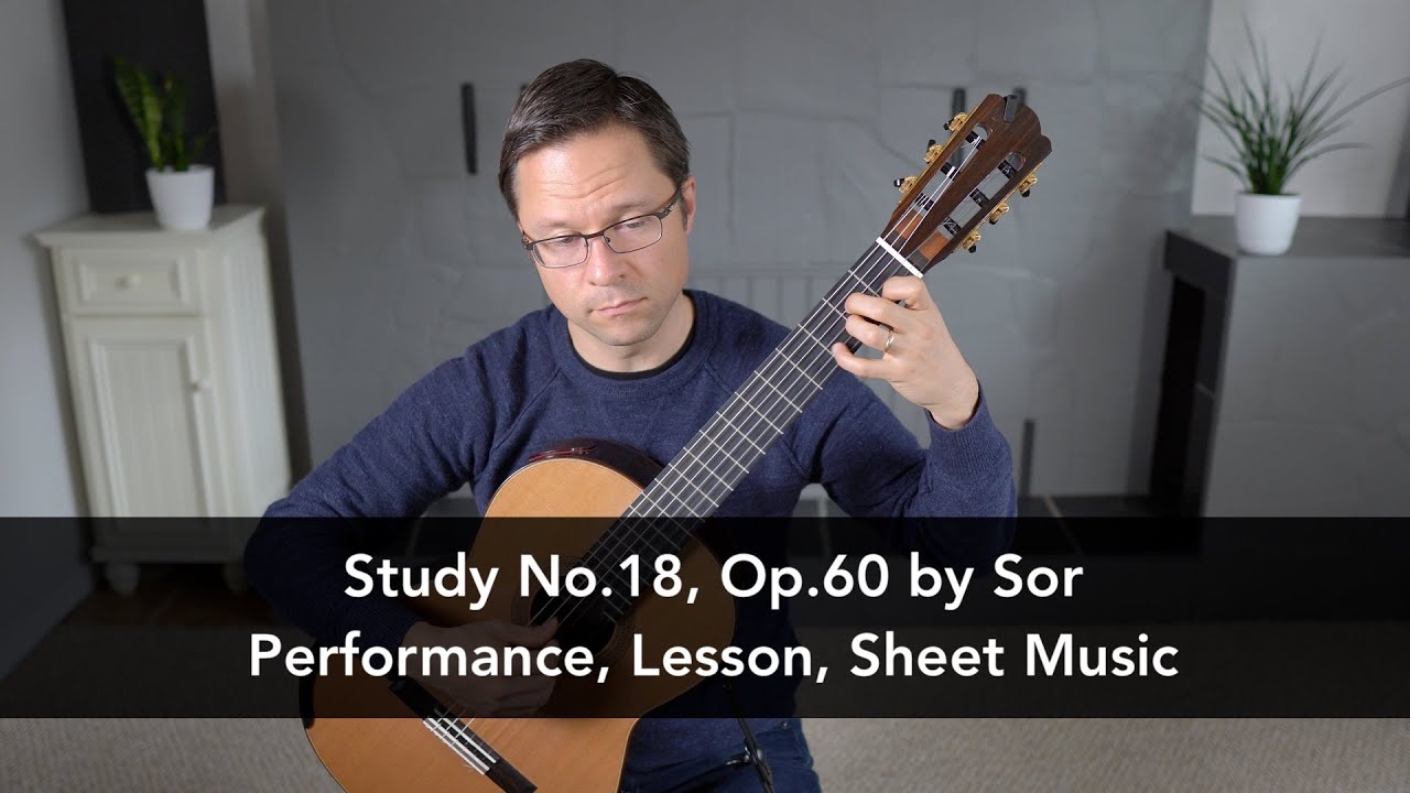 Study No.18, Op.60 by Fernando Sor and Lesson for Classical Guitar