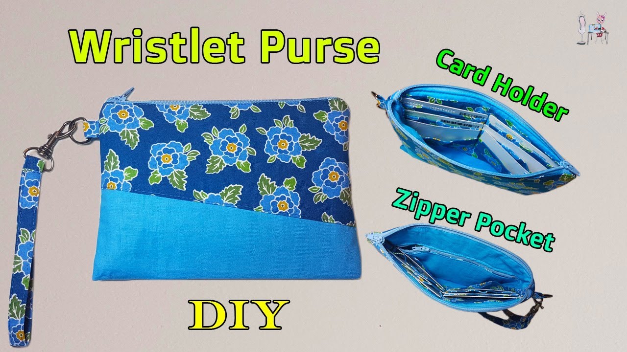 DIY Zipper Purse  | Clutch Purse Tutorial | WRISTLET BAG |Coudre une petite Pochette | BAG MAKING