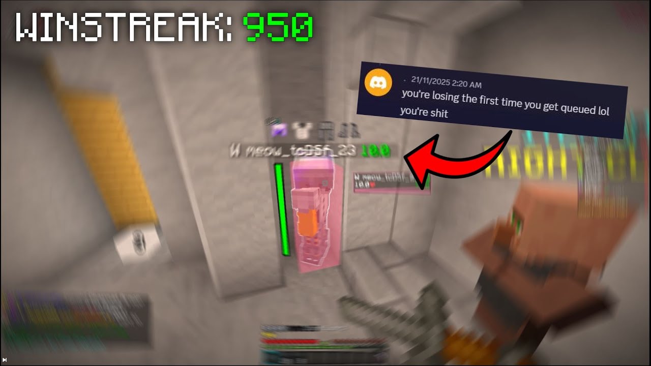 Bedwars Hacker 😈 VS 950 Winstreak 🤯 (ОТВРАТИТЕЛЬНЫЙ КЛИЕНТ)