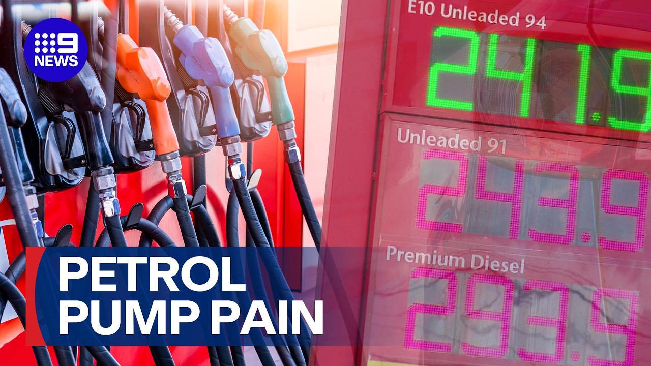 Petrol price pain for Australian drivers as oil prices surge | 9 News Australia