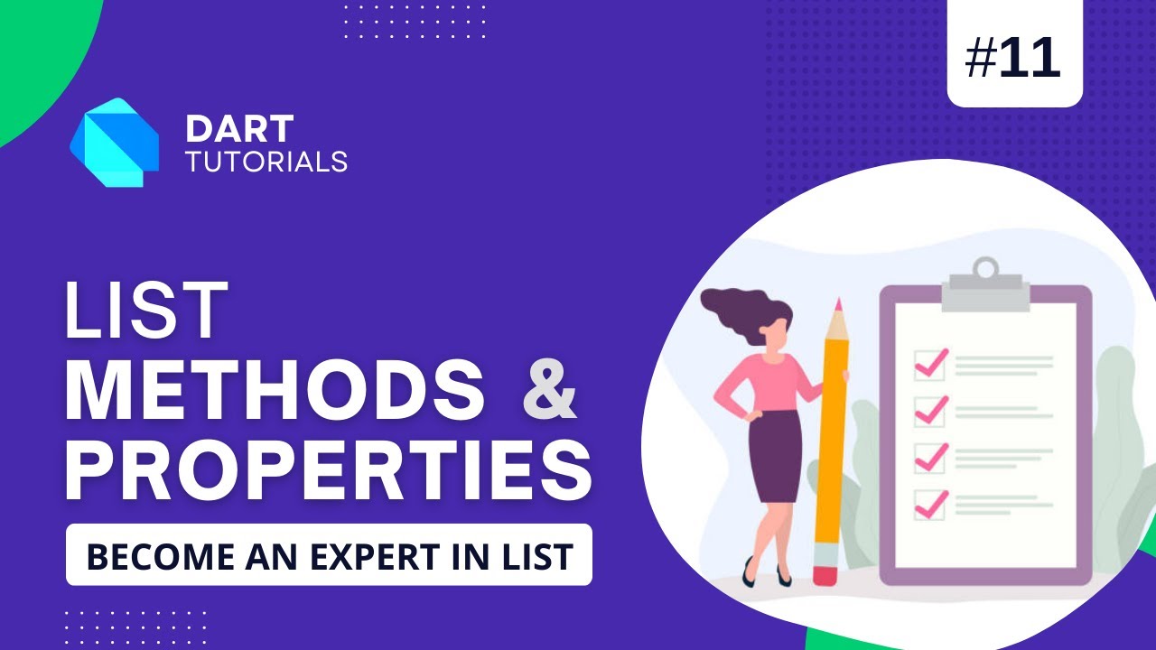 List methods & properties | Learning methods of List class | Dart tutorial #11