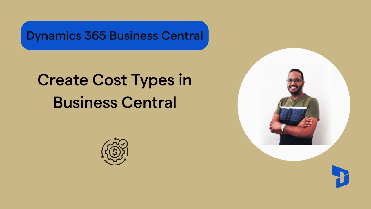 How to create cost types in Business Central?