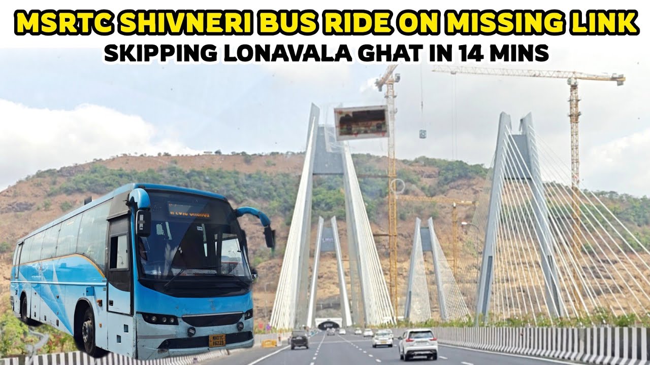 MSRTC Shivneri Bus Ride Via Missing Link On Mumbai - Pune Expressway : Bypass Lonavala in 15 Mins