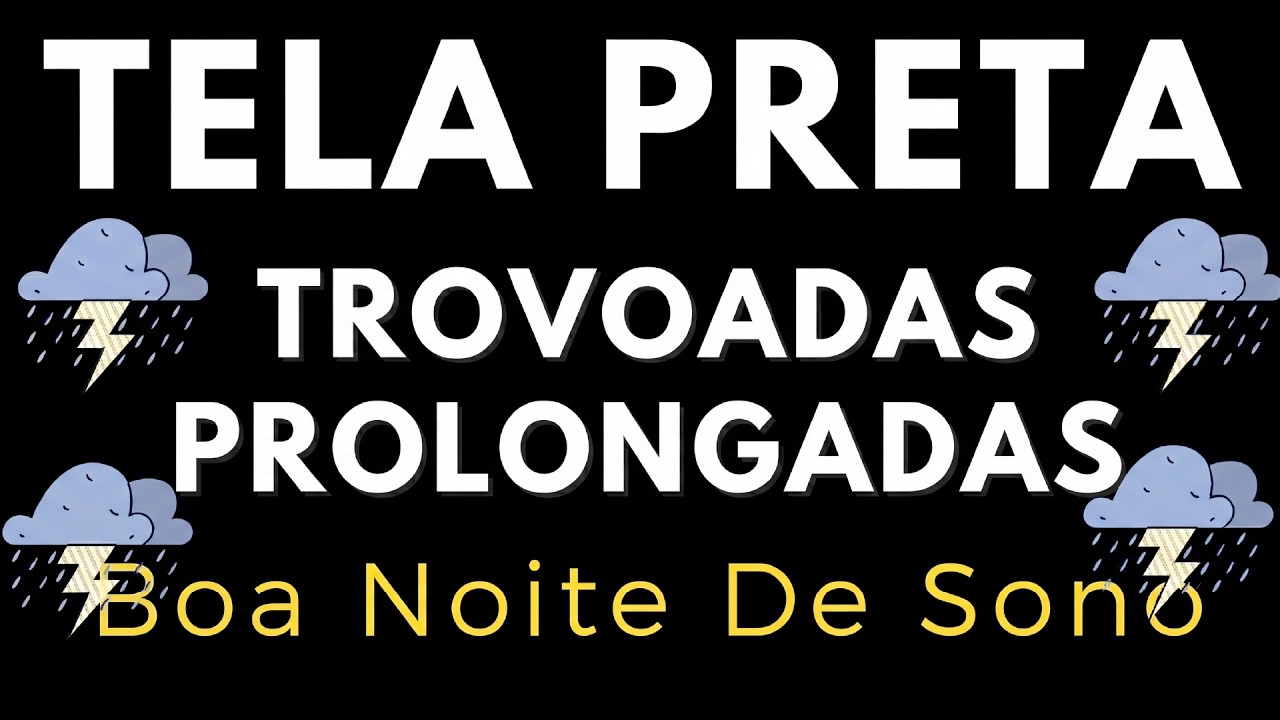 Acalme Sua Ansiedade em 3 Minutos para Dormir Instantaneamente com Chuva Forte e Trovões