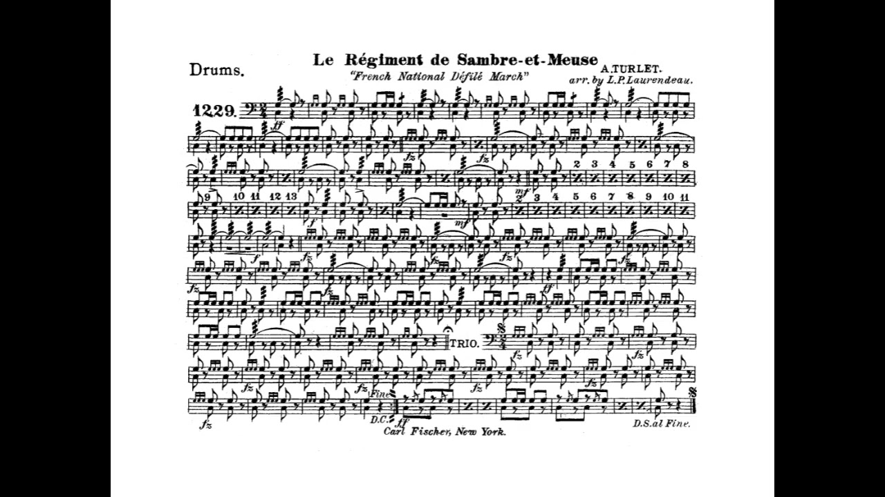 French National Defile March - DRUMS
