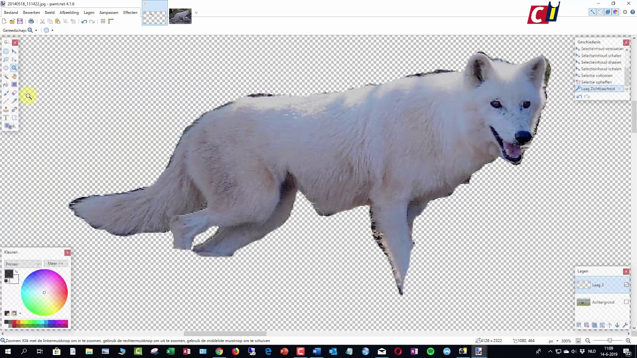 Paint.net: selectie en lagen