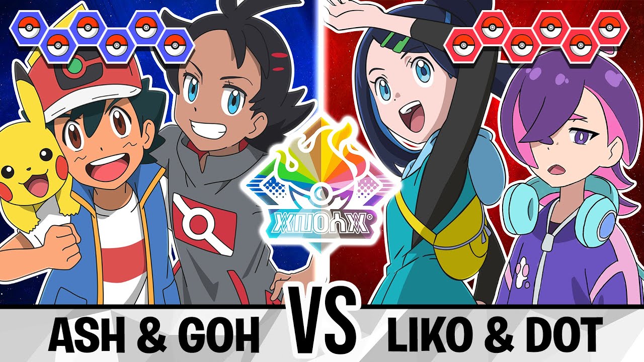 Ash and Goh vs Liko and Dot - Paldea Tag Tournament Round 1