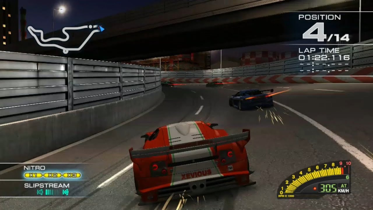 Ridge Racer 7 Maker's Trial ROLLING THUNDER with FatalitaComplete at Crossbay Tunnel R Control view
