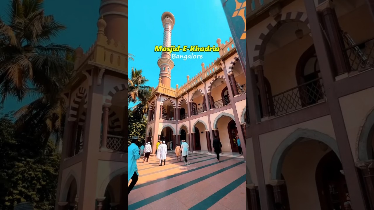 Beautiful masjid in bangalore.  masjid E khadria. bangalore Beautiful mosque  #bangalore #travel