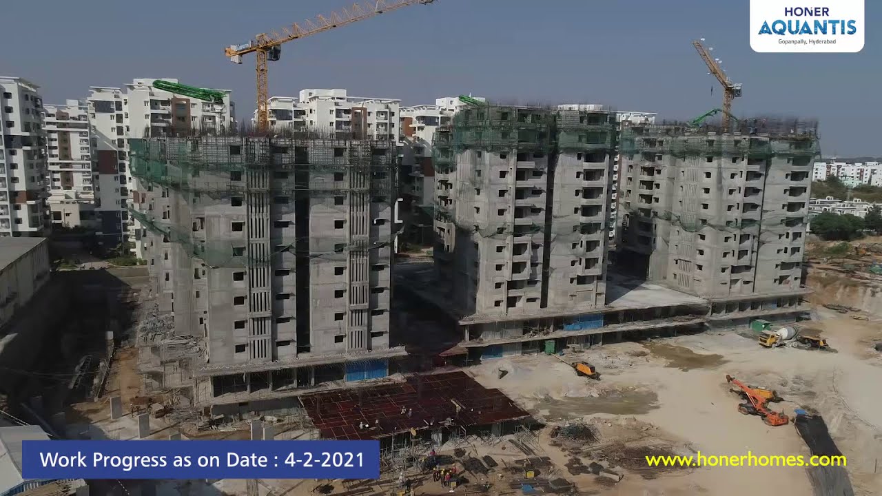 Honer Aquantis Project Construction Status as of 04-Feb-2021,  Call: 7827866666