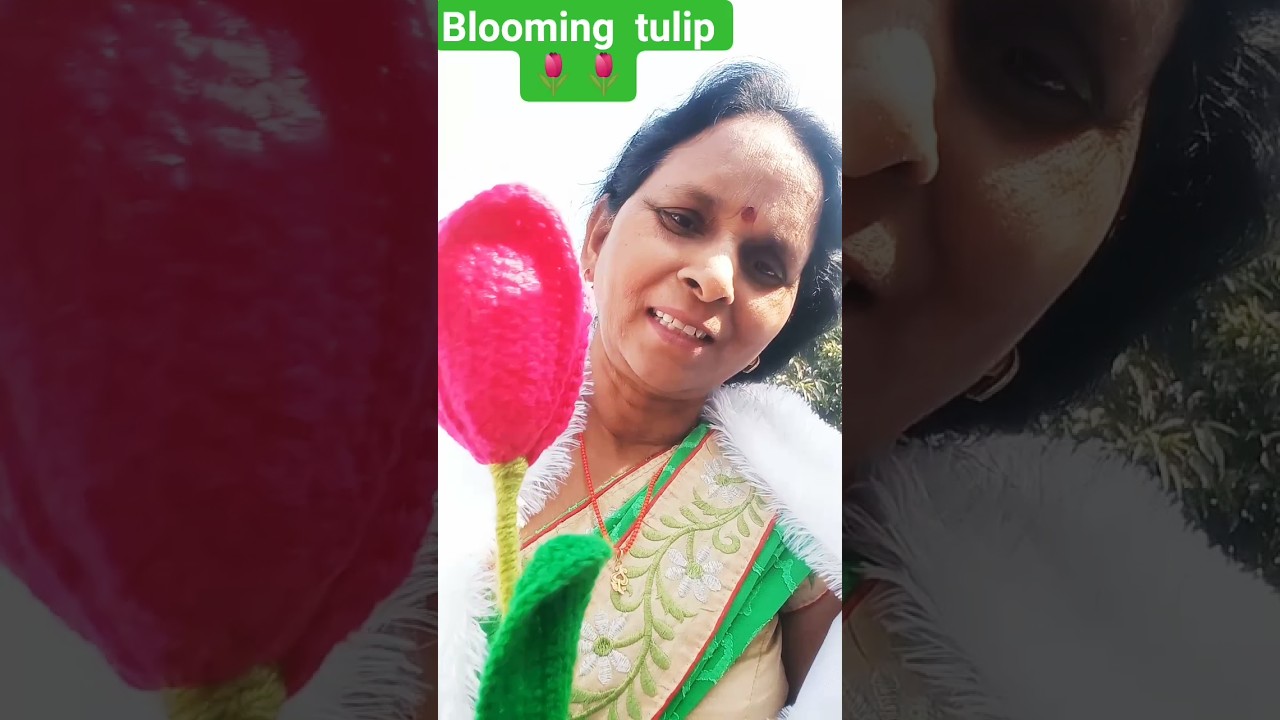 crochet blooming tulip 🌷🌷 . made by mummy creativity.