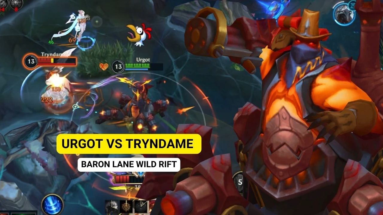 Wild Rift Urgot Baron Lane Gameplay in Season 21 (Build & Runes) vs Trynmedame Top Lane
