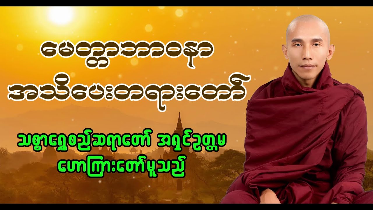 မေတ္တာဘာ၀နာ ကို ဘယ်လိုပွားများရမလဲ အသိပေးအထူးတရားတော် သစ္စာရွှေစည်ဆရာတော် ဟောကြားတော်မူသည်