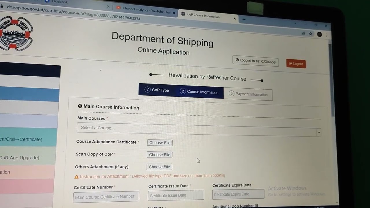 Revalidation by refresher course|how to revalidate cop|dg shipping cop system