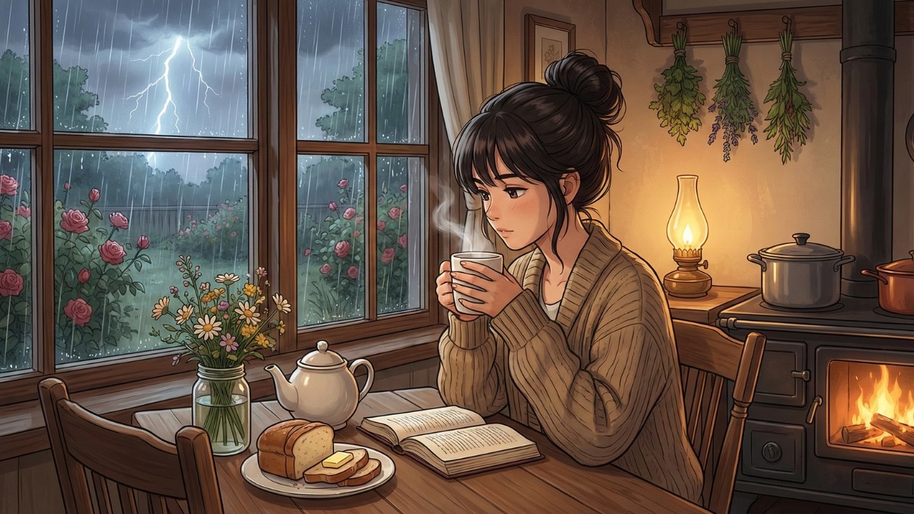 A Slow Rainy Day, Fresh Bread & No Place I'd Rather Be | Ghibli-Style ASMR