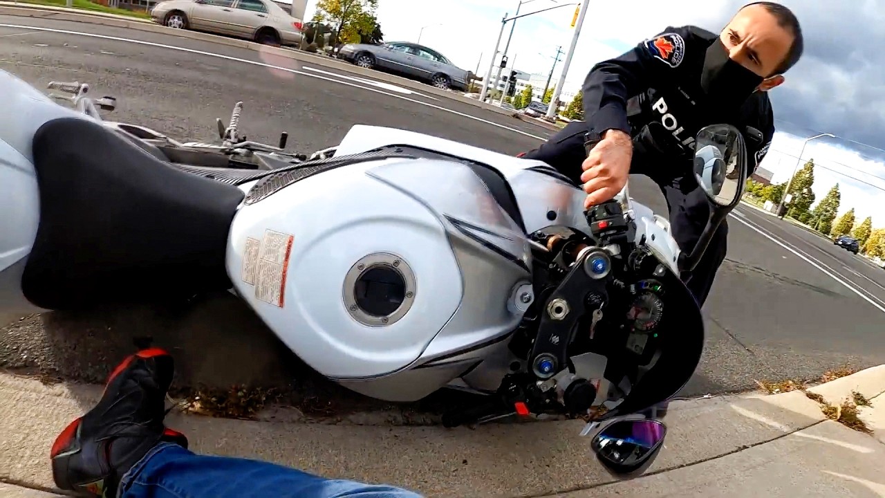 BIKER GETS THROWN OFF MOTORCYCLE FOR NO REASON | BIKERS vs COPS 2026
