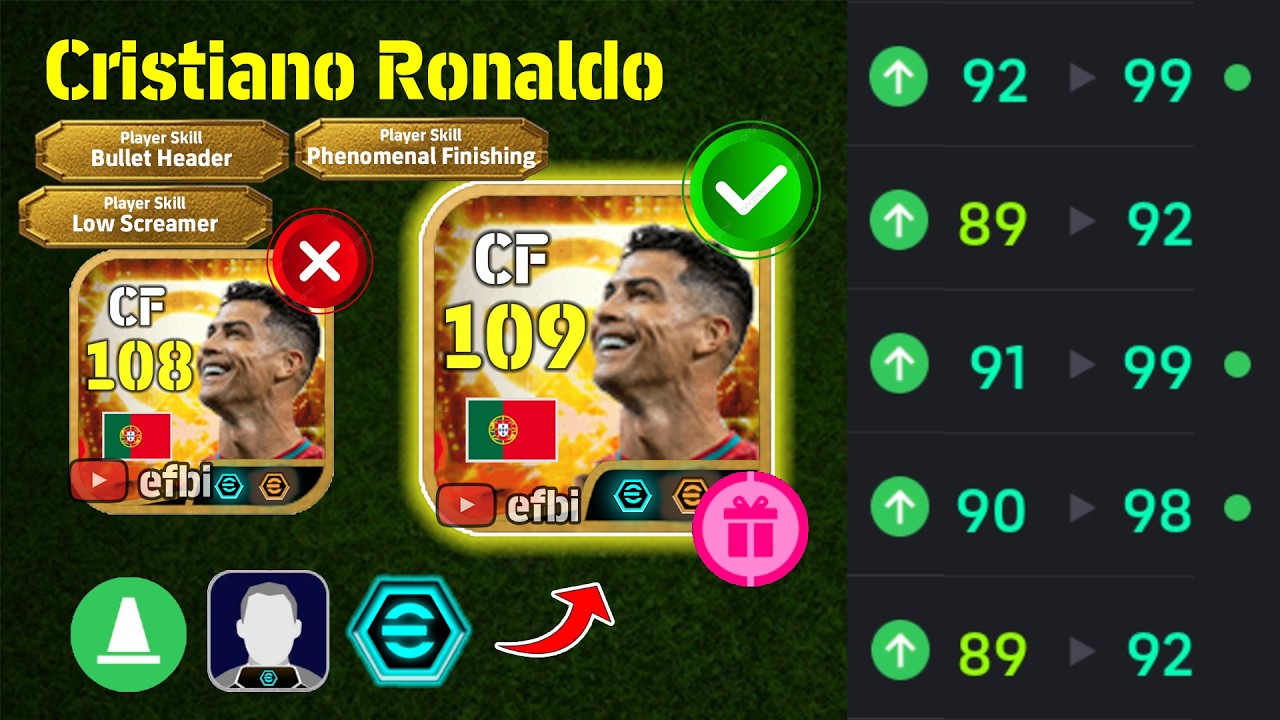 Cristiano Ronaldo 109 BEST TRAINING with Booster, Max Level, Player Progression eFootball 2026
