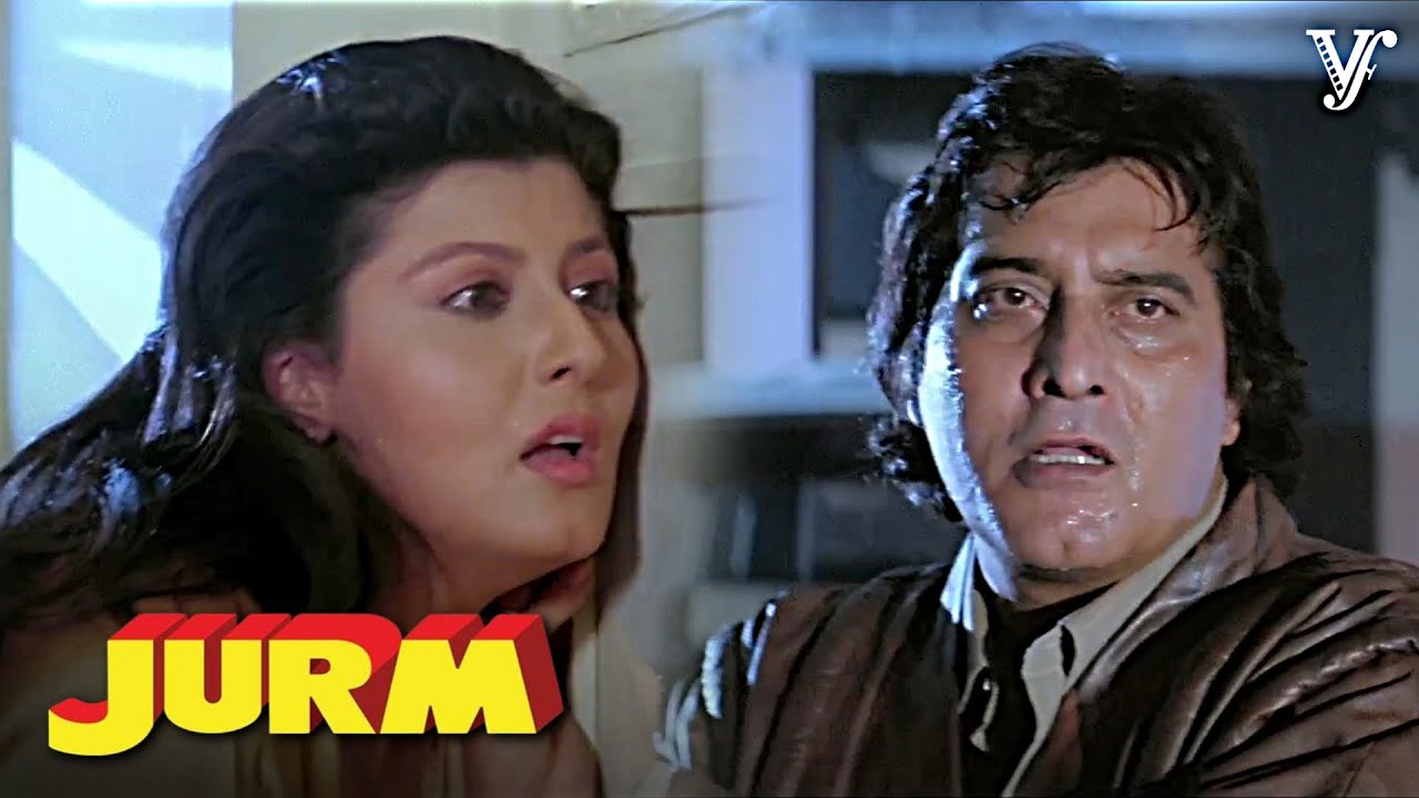 आज तेरी माशूका तो जान से गई | Villain Attacks Sangeeta | Jurm | Vinod Khanna, Sangeeta Bijlani