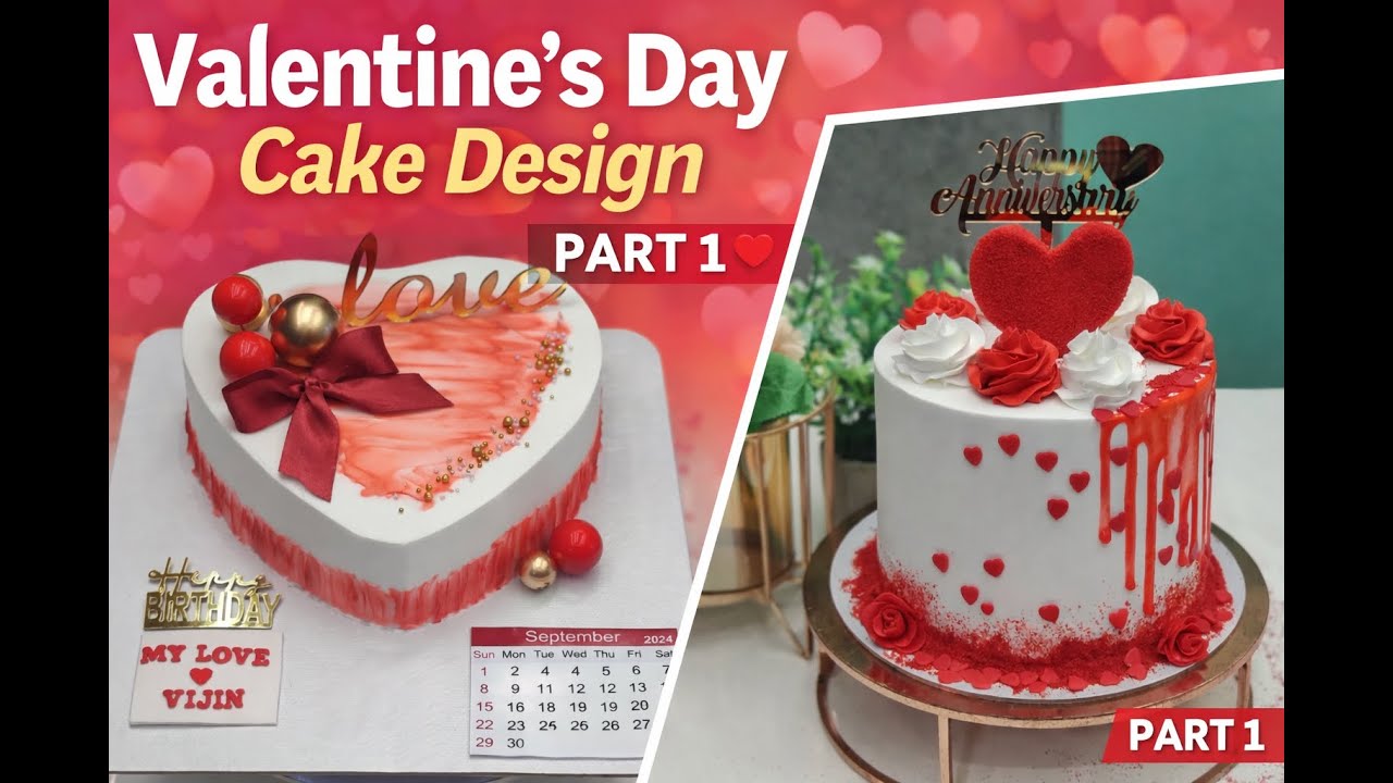 Valentine’s Day Cake Decoration Ideas | Easy & Beautiful Designs for Beginners | Step-by-Step 
