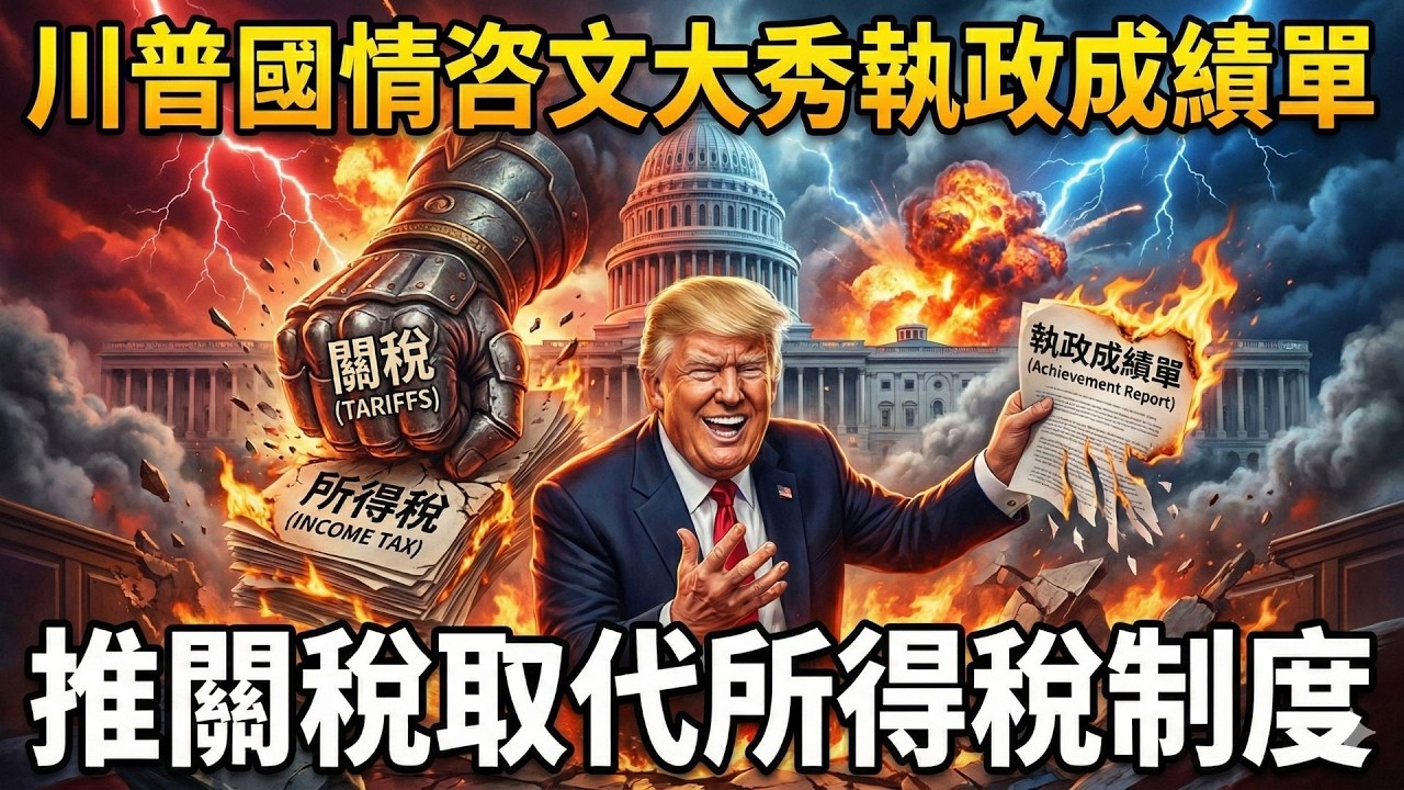 史上最長國情咨文 川普推關稅取代所得稅制度 川普讚打造最安全邊境 秀通膨.房貸利率降 央視春晚大秀機器人武力 過程摔倒稱劇情安排 ｜鄧崴 主持｜【國際特快車】20260225｜三立新聞台