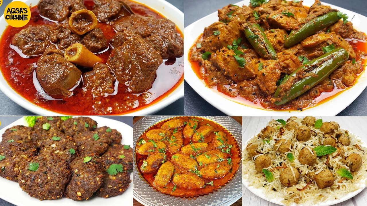 Complete Dawat Menu Traditional Recipes by Aqsa's Cuisine, Kabab, Korma, Biryani, Chicken Achari