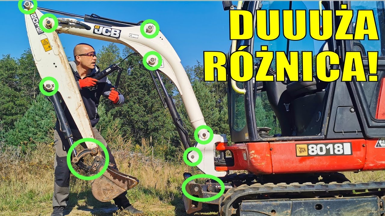 Podaruj starej koparce nowe życie. Smarowanie sworzni w JCB 8014, 8016, 8018, 8020.