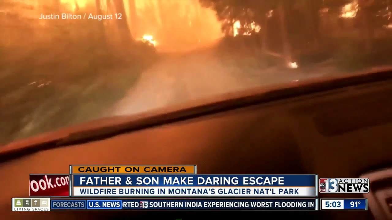 Father and son make daring escape from fire