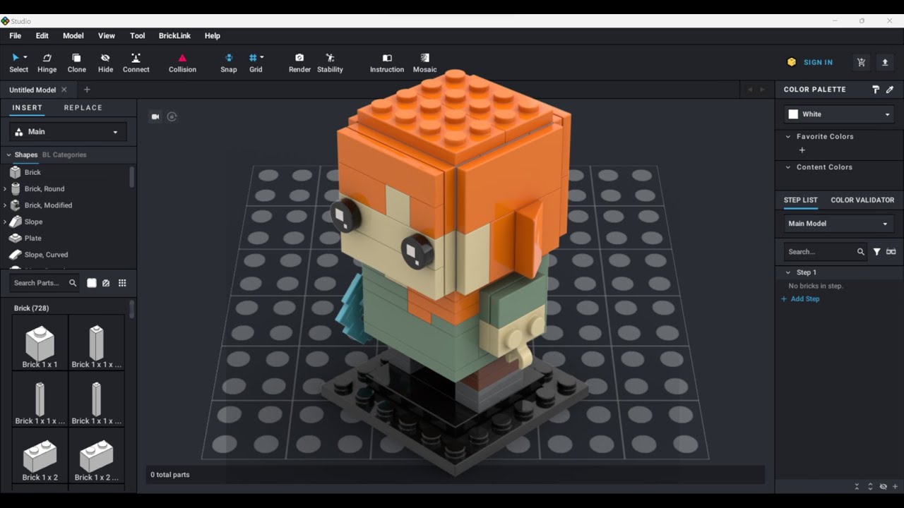 Lego set: BrickHeadz:40624 in Bricklink Studio