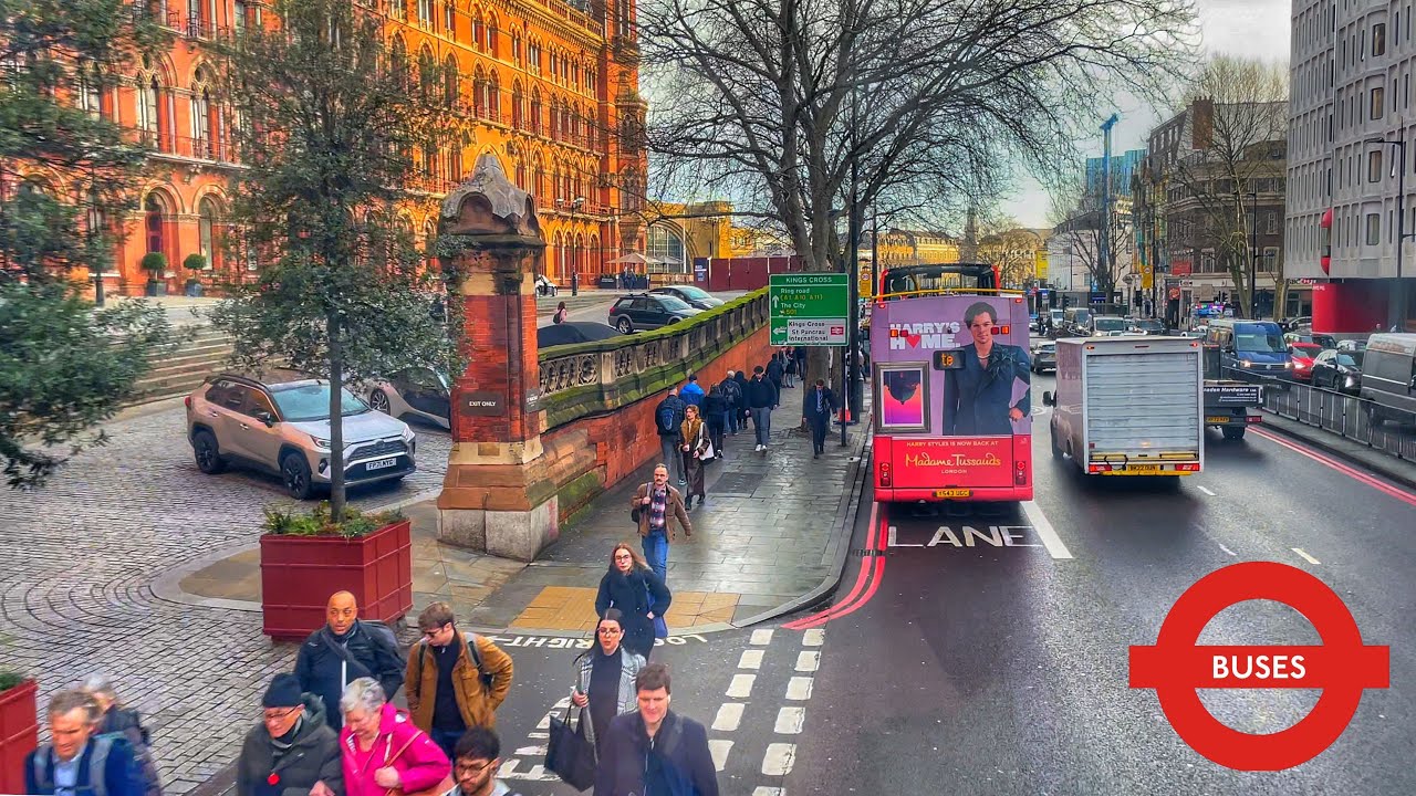 London Bus Ride | Route 390 Victoria To Archway Via Oxford Street | Upper Deck View | 4k HDR