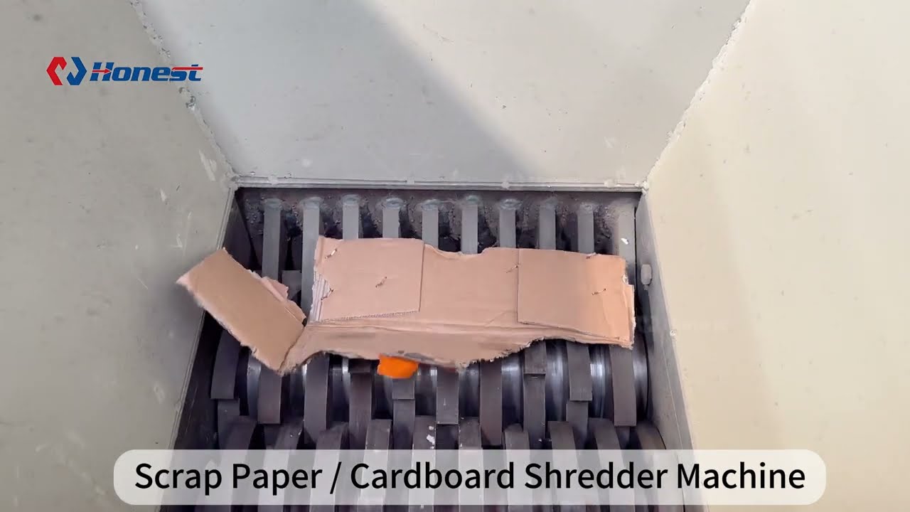 Scrap Paper / Cardboard Shredder Machine - Double Shaft Shredder For Paper Shred and Recycling.