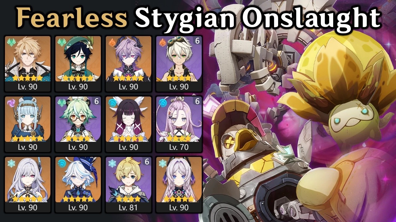 6.4 Stygian Onslaught | Varka Premium / On-Field Ineffa / Skirk without Escoffier | Genshin Impact