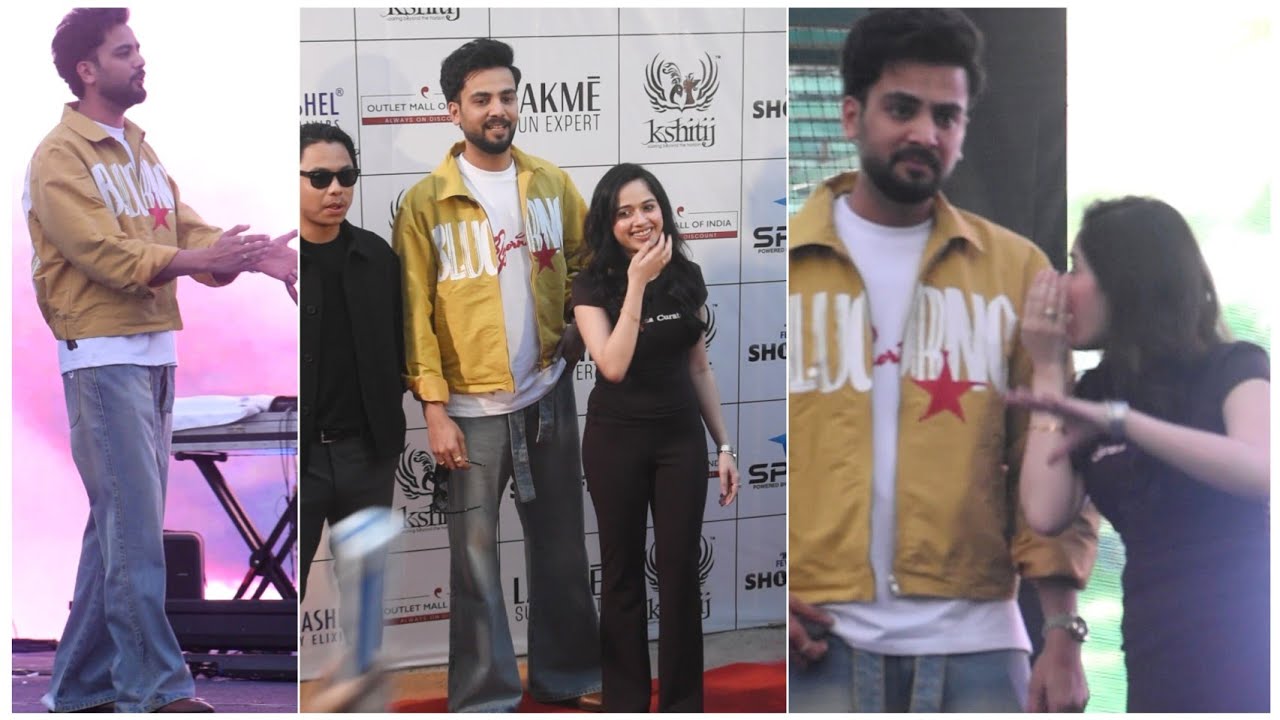 Elvish Yadav and Jannat Zubair Promoting New Song at College Festival .