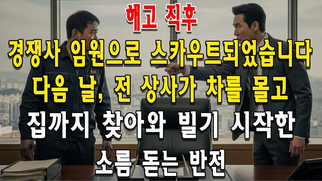 구닥다리라며 무시당한 기술자의 눈물    다음 날 최고급 세단이 집 앞에 멈춰 서자 전무님이 경악한 이유