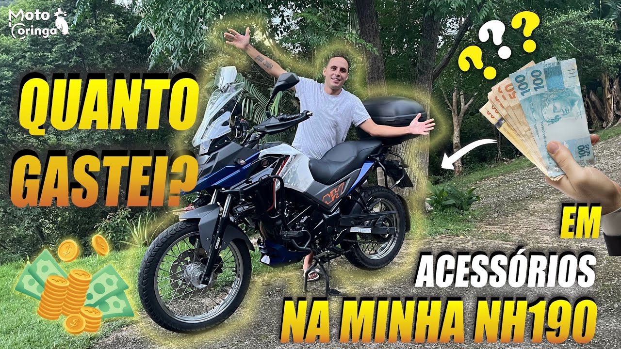 Quanto gastei para equipar minha DAFRA NH190 para vaiajar!