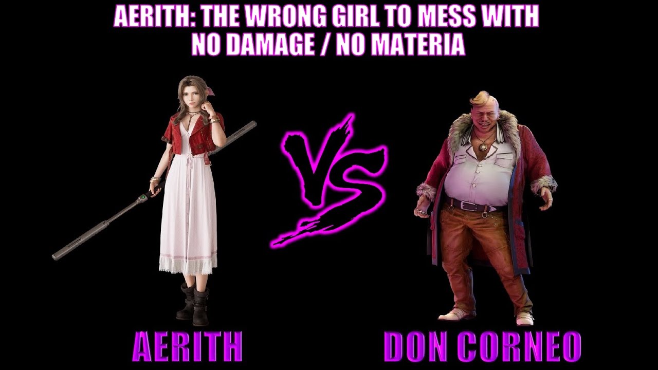 FFVII REBIRTH AERITH VS ABZU NO MATERIA NO DAMAGE 
