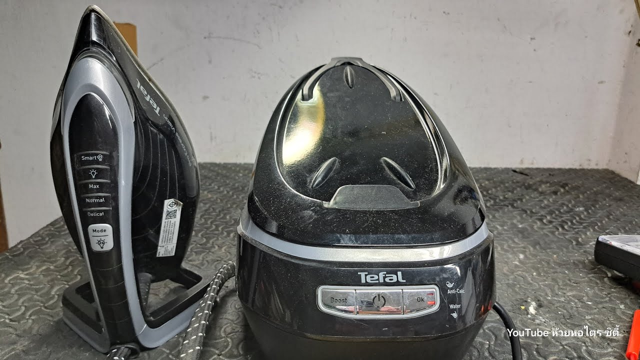 ซ่อมเตารีดTefal อาการ ไฟกระพริบปุ่มตรง OK ไม่น้ำไม่ออก ฮีตเตอร์หน้าเตารีดไม่ร้อน รุ่น GV9821E0/23