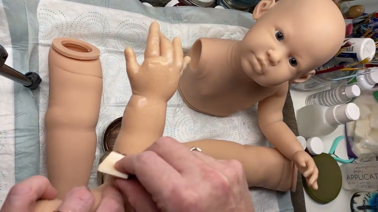 Making Linh Reborn Toddler:Part 3: Brown Mottle.