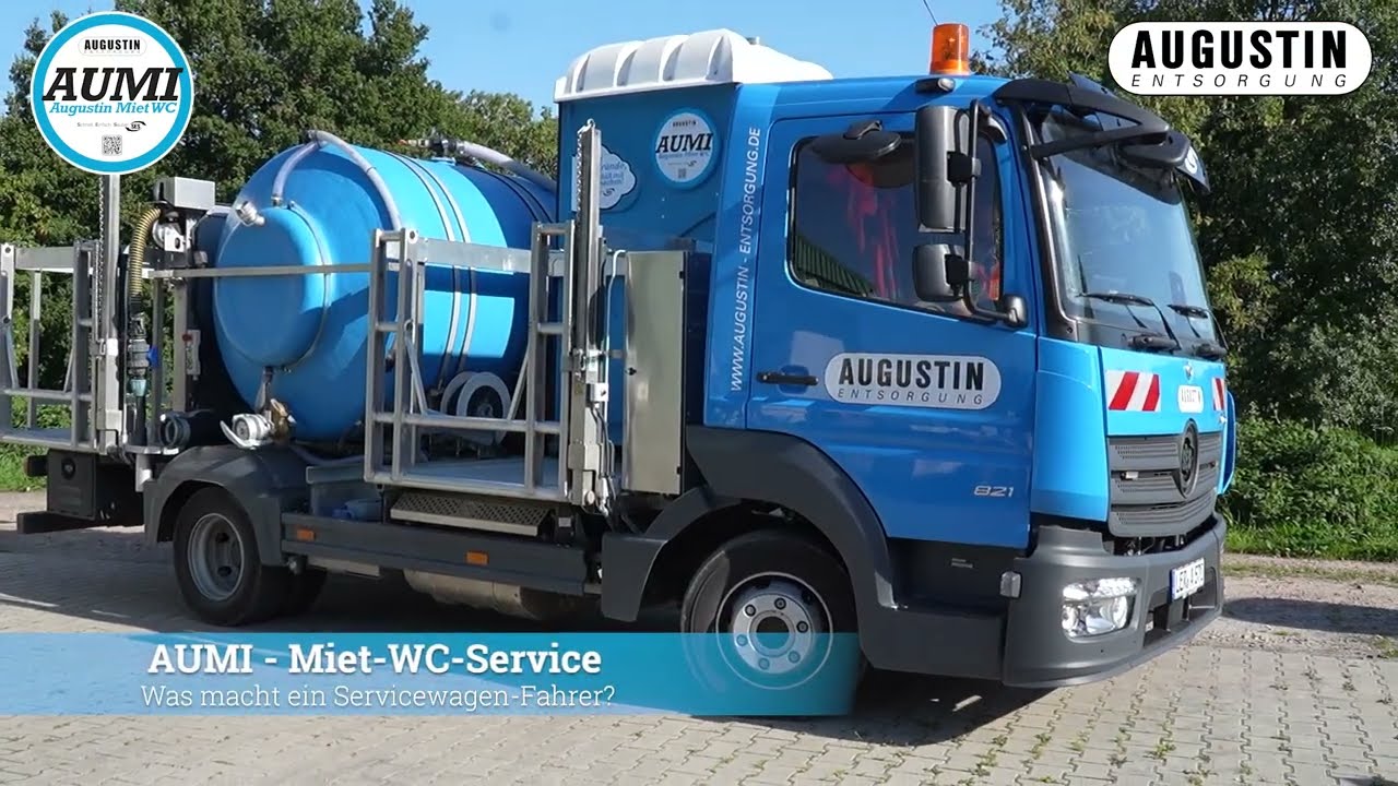 AUMI Miet-WC-Service - Was macht ein Servicewagen-Fahrer? | Augustin Entsorgung