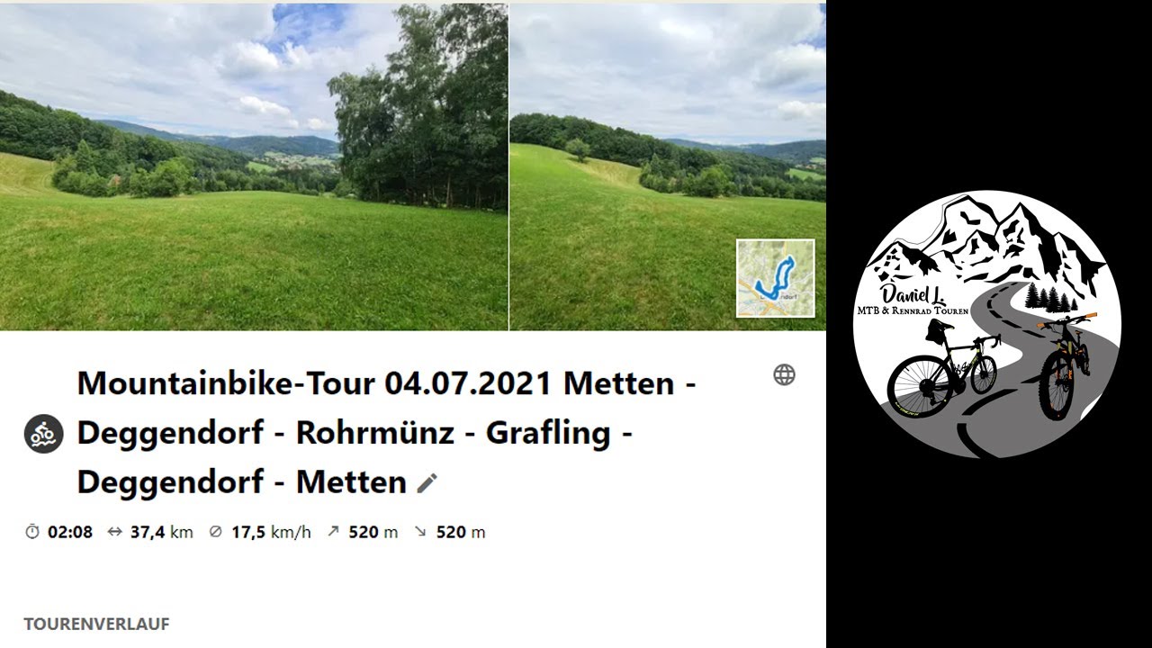 Mountainbike-Tour 04.07.2021 Metten - Deggendorf - Rohrm&uuml;nz - Grafling - Deggendorf - Metten