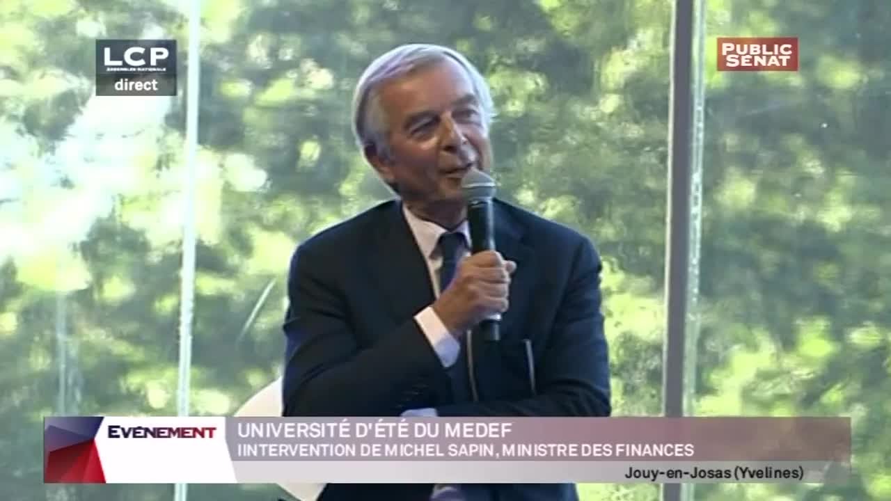 Intervention de Michel Sapin, Ministre des Finances - EVENEMENT (28/08/2014)