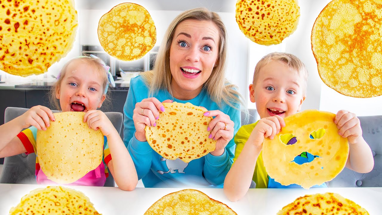 Gaby and Alex make Pancakes with Mama