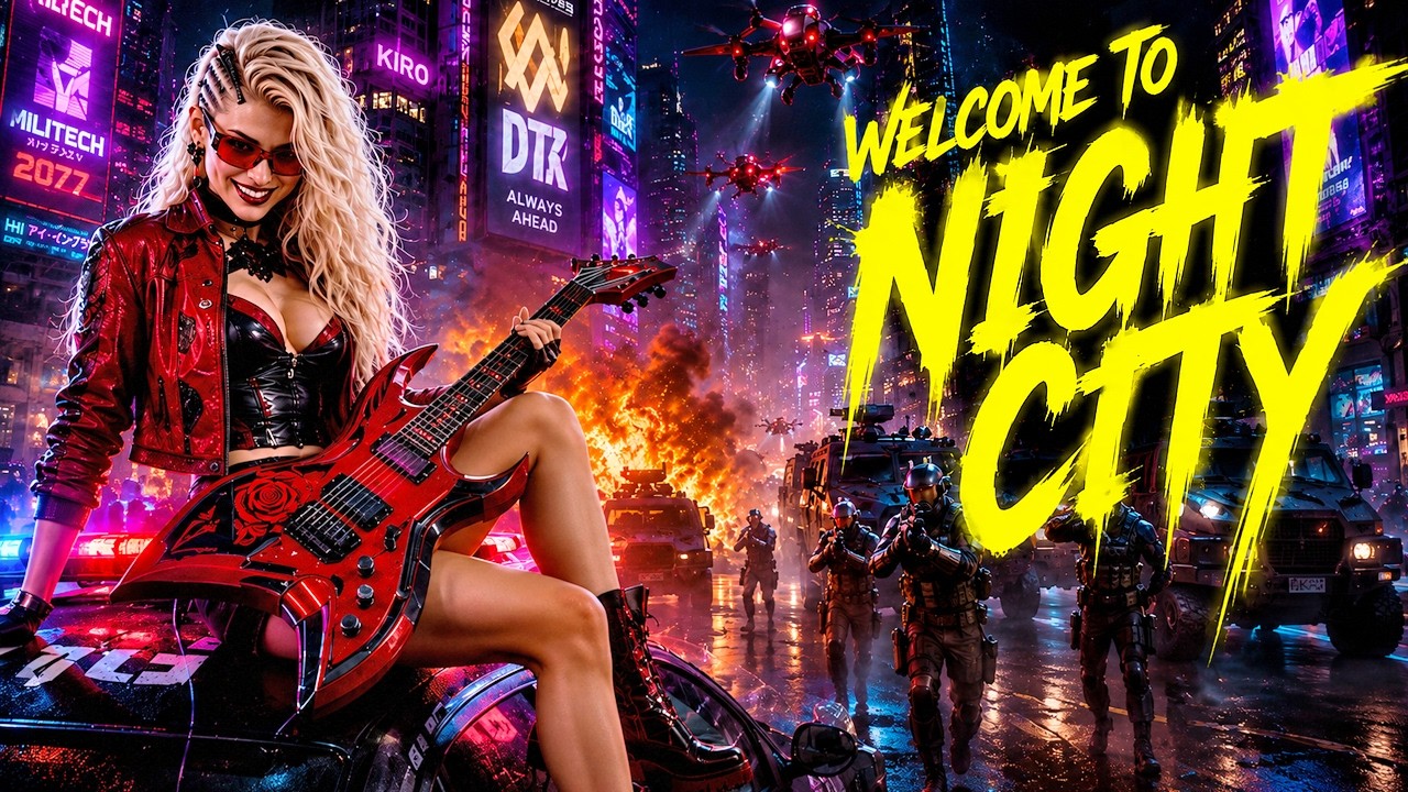 Welcome to Night City | Cyberpunk Action Music Video | Aurora Luna Winterstar