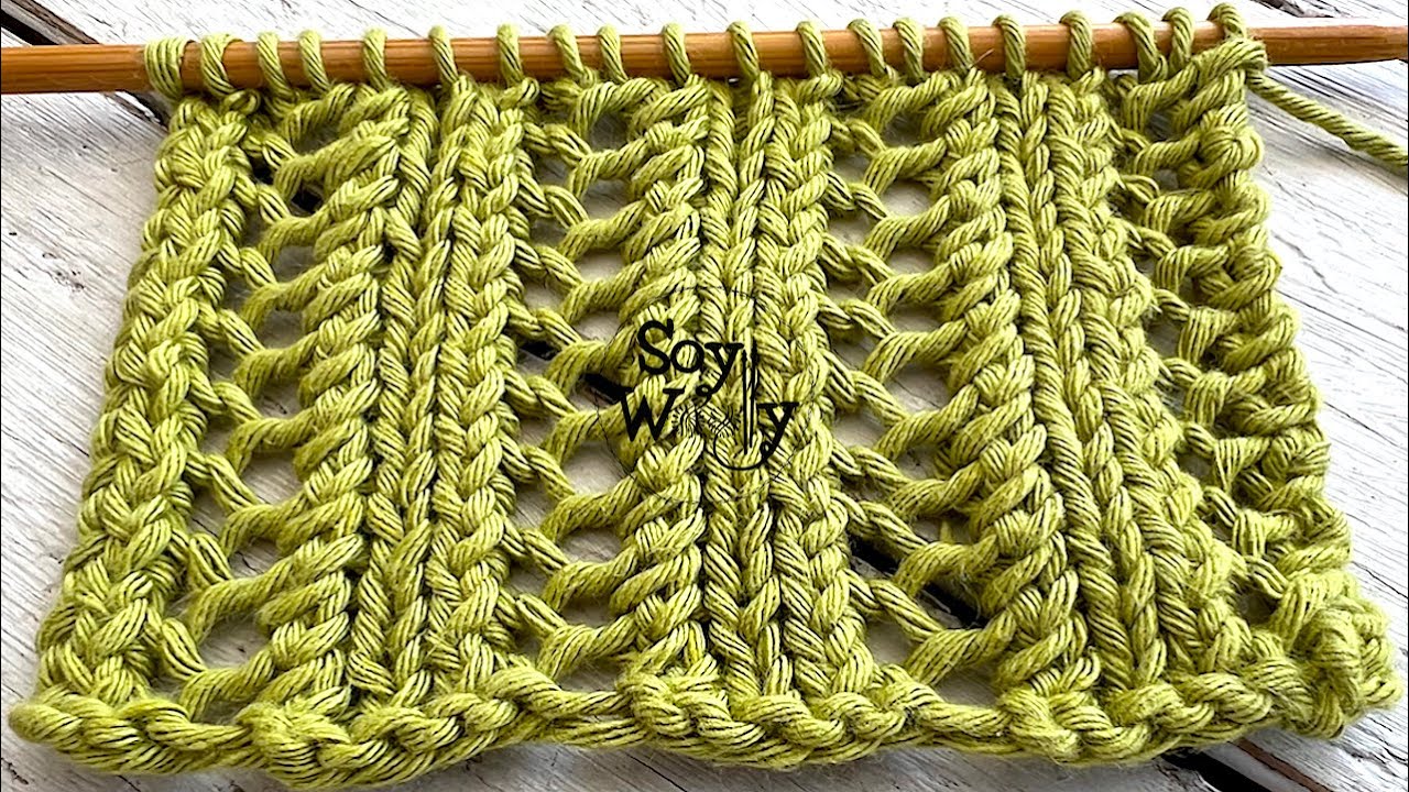 Cómo tejer el Punto Rayas Intercaladas en dos agujas (sólo dos hileras) - Soy Woolly