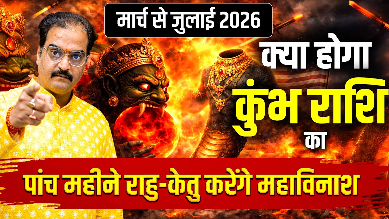 कुंभ राशि मार्च से जुलाई 2026 राशिफल | अब पांच महीने राहु-केतु करेंगे महाविनाश! | #aquarius