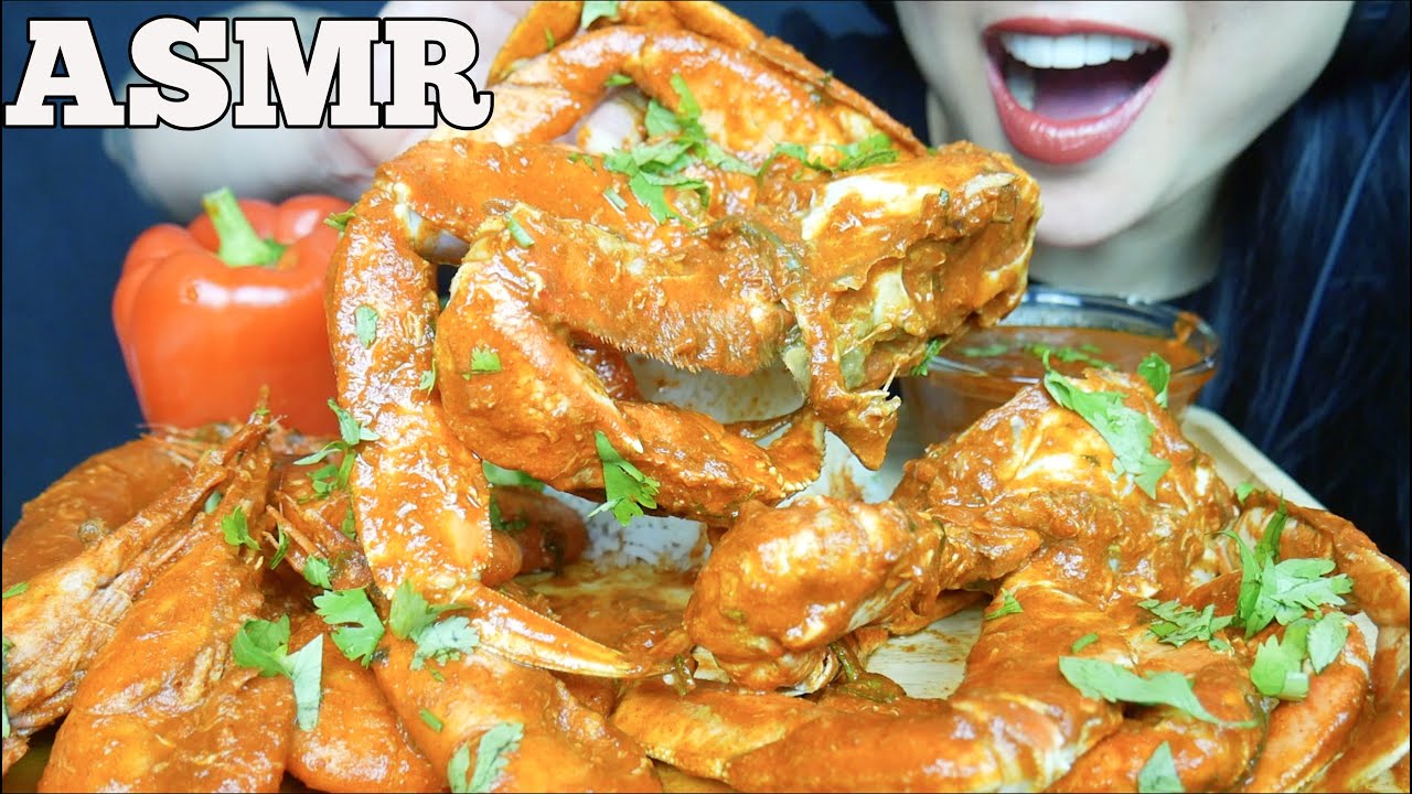 ASMR MESSY SPICY SEAFOOD BOIL *DUNGENESS CRAB + SPOT PRAWNS (EATING SOUNDS) NO TALKING | SAS-ASMR