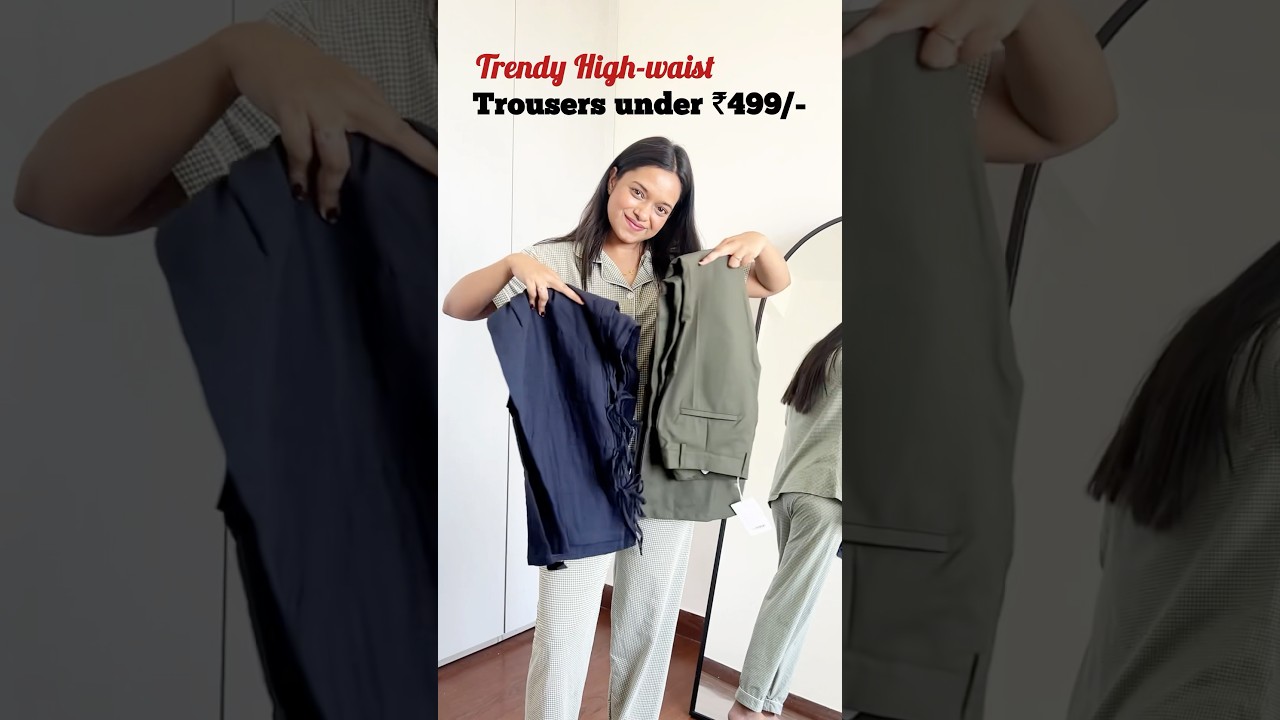 High waist trousers under ₹499/- 🫣 #affordabledresses #fashion #myntrahaul