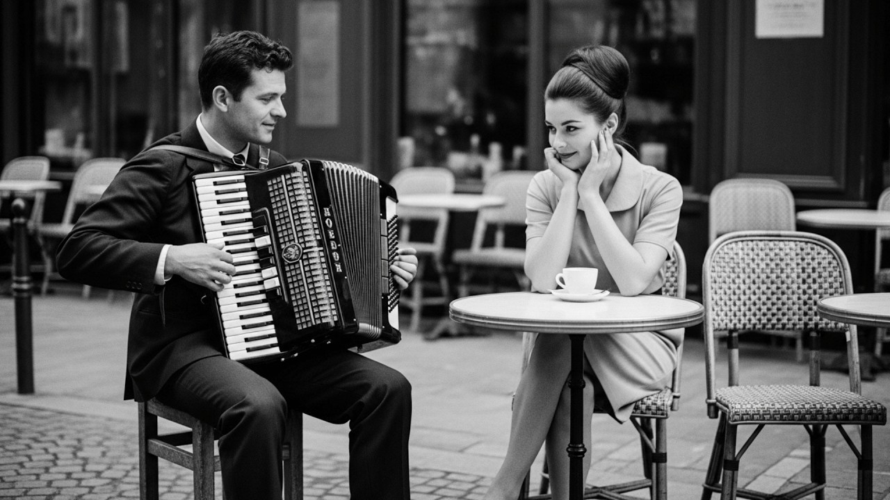 60s Paris Chanson Love Songs 🇫🇷 Vintage French Romance with Accordion & Piano