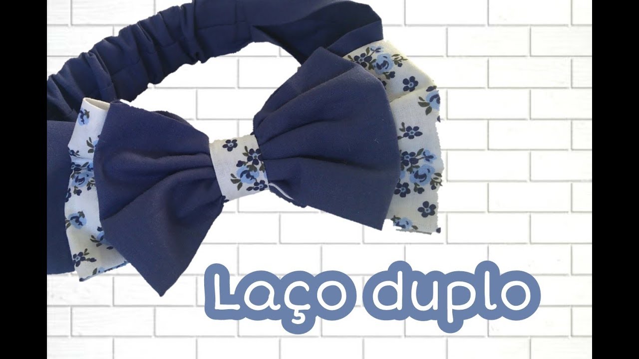 COMO FAZER FAIXA COM LAÇO DUPLO INFANTIL