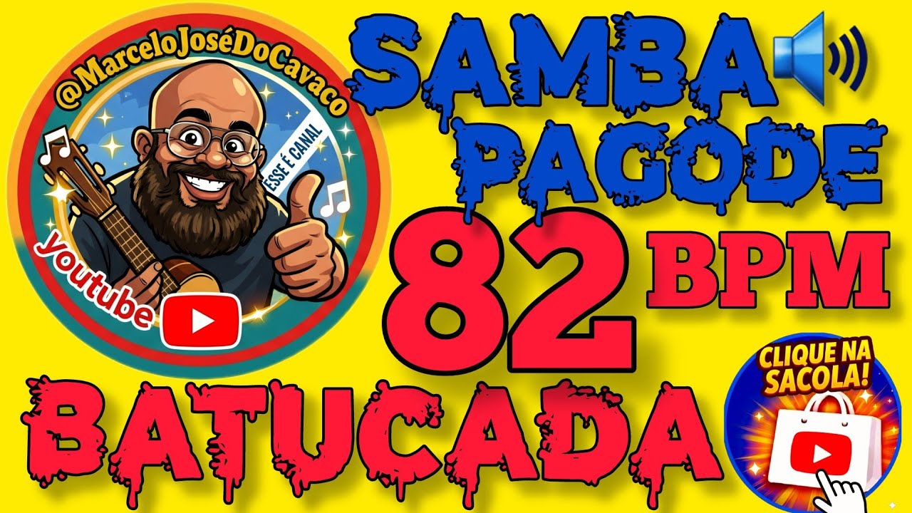 82 BPM - PERCUSSÃO SAMBA / PAGODE | cavaco tocando certo BATUCADA