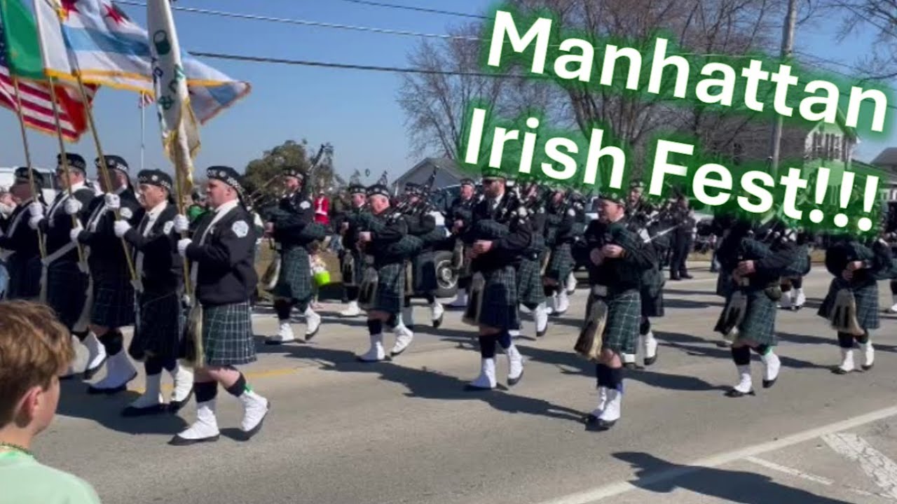 Having a fun time getting candy at the Manhattan Irish fest and parade in 2024!